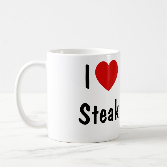 I Love Steak Coffee Mug (Left)