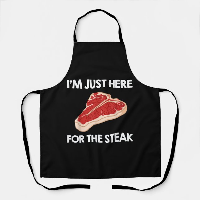 I Love Steak Gift Ribeye House Apron (Front)