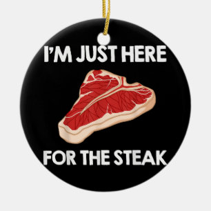 I Love Steak Gift Ribeye House Ceramic Ornament