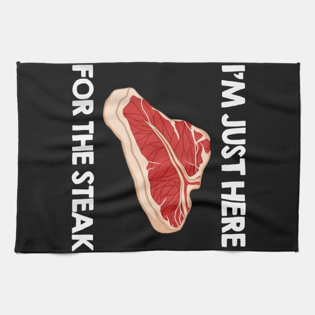 I Love Steak Gift Ribeye House Kitchen Towel (Horizontal)