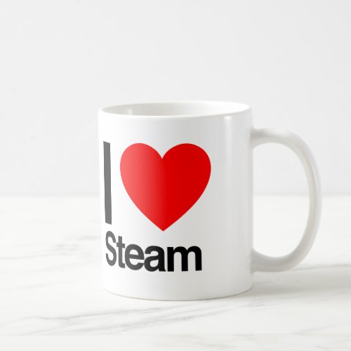 i love steam coffee mug