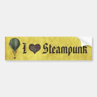 I Love Steampunk Bumper Sticker
