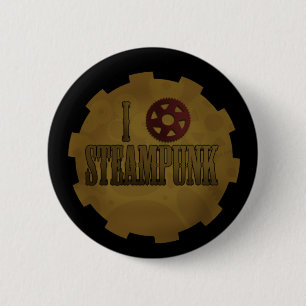 I Love Steampunk Button