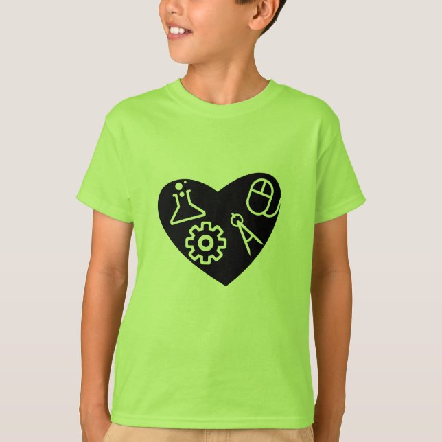 I love STEM kid T-Shirt (Front)