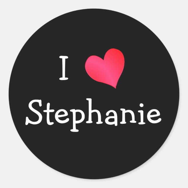 I Love Stephanie Classic Round Sticker (Front)