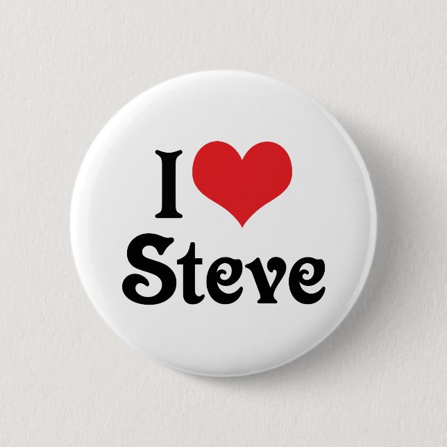 I Love Steve Button (Front)