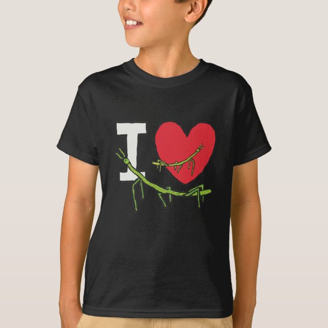 I Love Stick Bugs T-Shirt (Front)