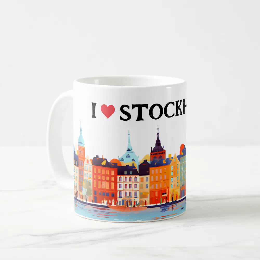 I Love Stockholm Painting | Travel | Coffee Coffee Mug