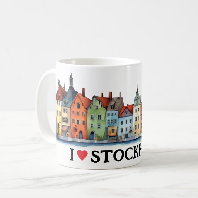 I Love Stockholm | Sweden Travel | Coffee Mug (Front Left)