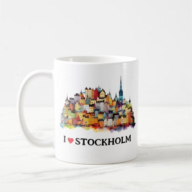 I Love Stockholm | Sweden Travel | Coffee Mug (Left)