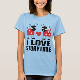 I Love Storytime Ladybug Tshirt Gift