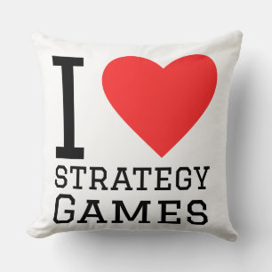 I love strategy games  throw pillow