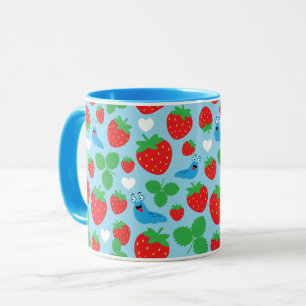 I Love Strawberries Seamless Pattern Mug