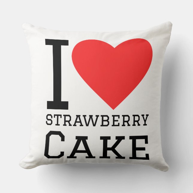 I love strawberry cake  throw pillow (Front)