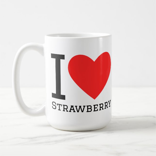 I love strawberry  coffee mug (Left)