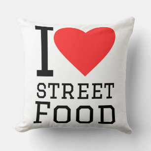 I love street food throw pillow