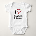 I Love String Bands &amp; Mummers Baby Bodysuit at Zazzle