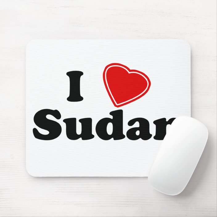 I Love Sudan Mouse Pad