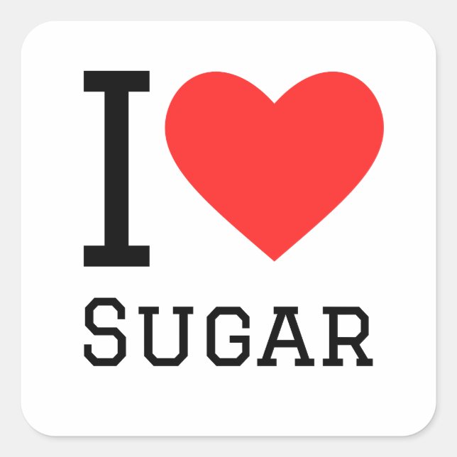 I love sugar square sticker (Front)