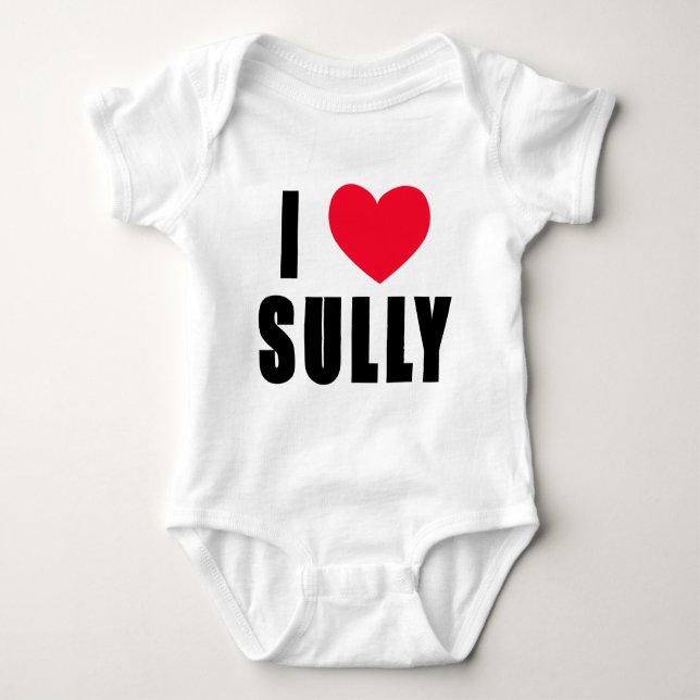 I Love Sully I HEART Sully Baby Bodysuit (Front)