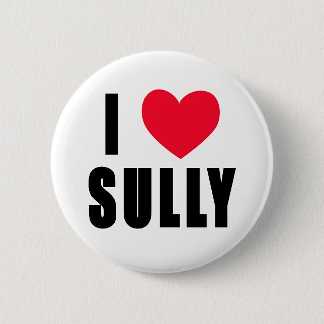 I Love Sully I HEART Sully Button (Front)