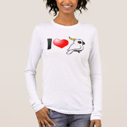 I Love Sulphur-crested Cockatoos (crest down) Women's Basic Long Sleeve T-Shirt