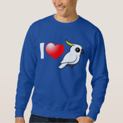 I Love Sulphur-crested Cockatoos (crest down) Men's Basic Sweatshirt
