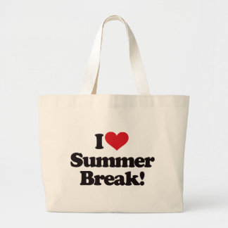 I Love Summer Break! Large Tote Bag