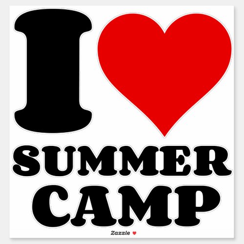 I LOVE SUMMER CAMP STICKER