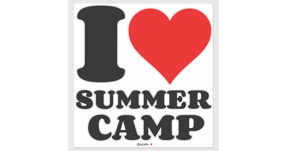 I Love Summer Camp Sticker Zazzle 1813