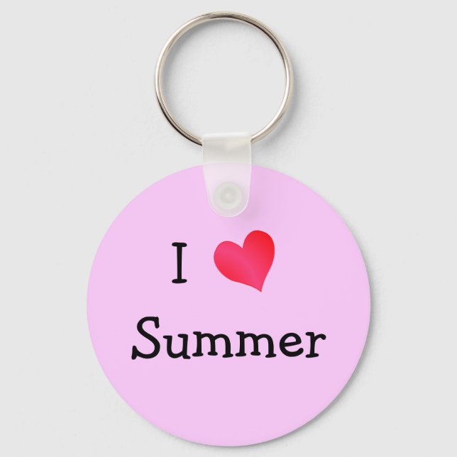 I Love Summer Keychain (Front)