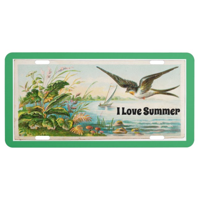 I Love Summer License Plate (Front)