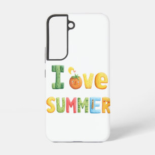 I Love Summer Text Samsung Galaxy S22 Case