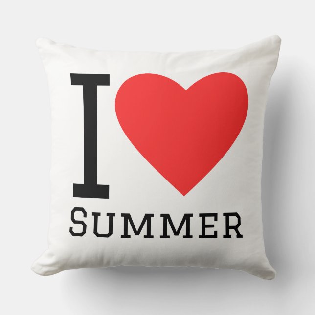 I love summer  throw pillow (Front)
