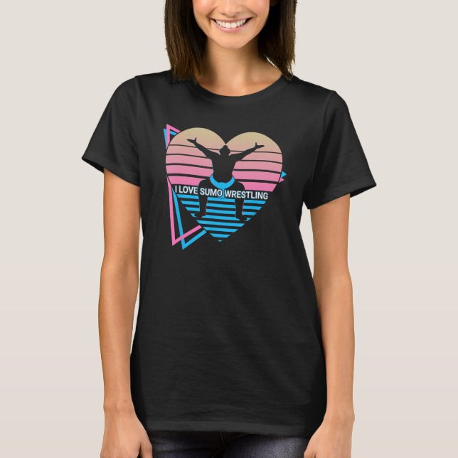 I Love Sumo Wrestling Sumo Wrestler Japanese T-Shirt (Front)