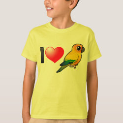 I Love Sun Conures Kids' Hanes TAGLESS® T-Shirt