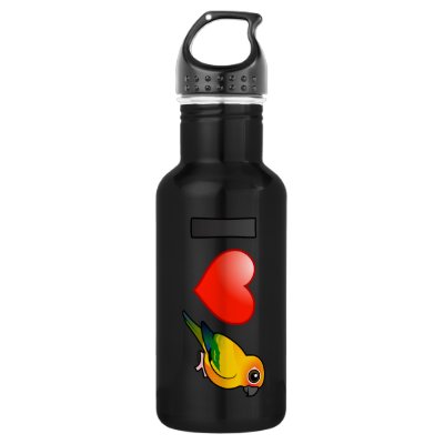 I Love Sun Conures Water Bottle