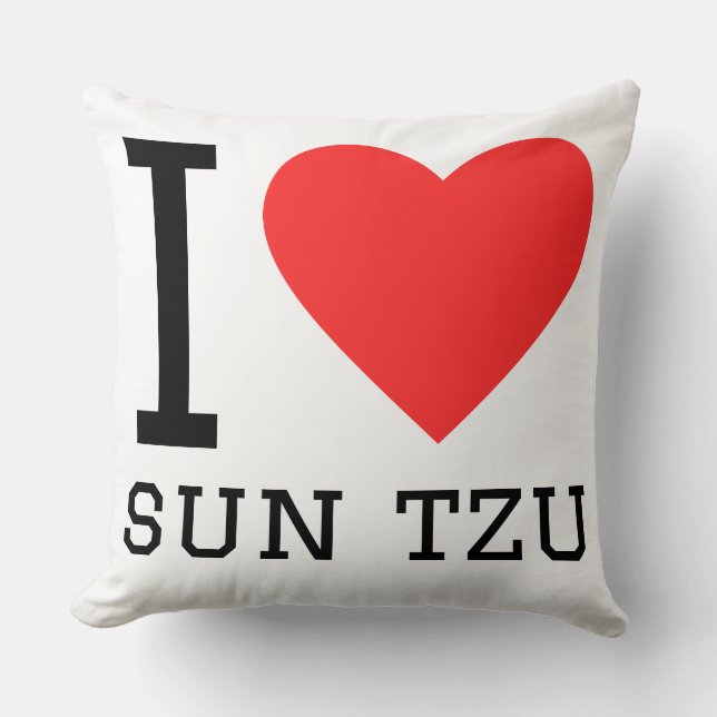 I love sun tzu throw pillow (Front)