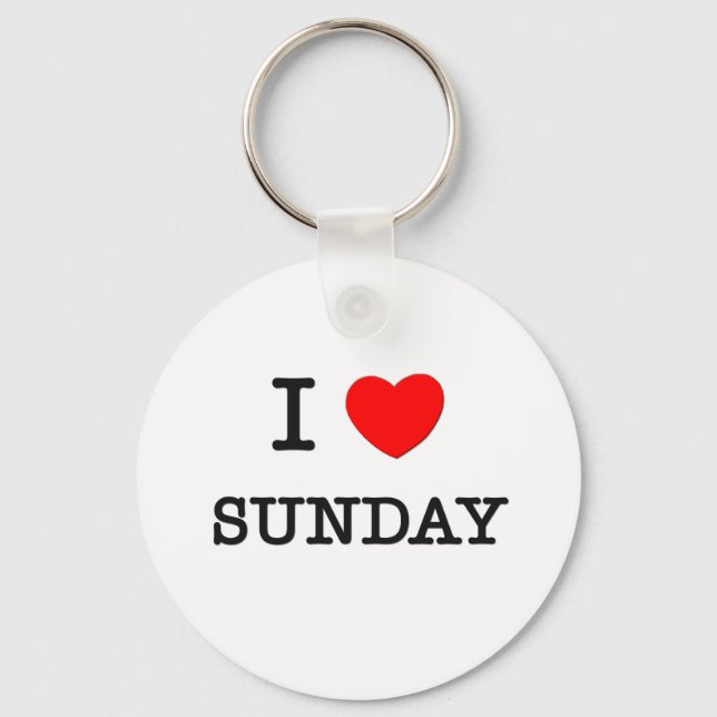I Love Sunday Keychain (Front)