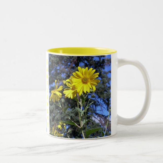 I LOVE  SUNFLOWERS MUG PICS x2 (Right)