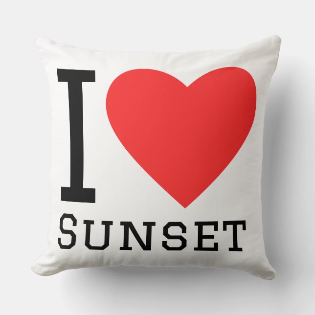 I love sunset  throw pillow (Front)