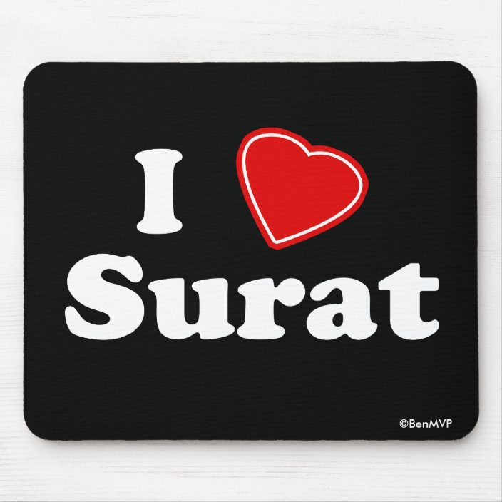 I Love Surat Mouse Pad