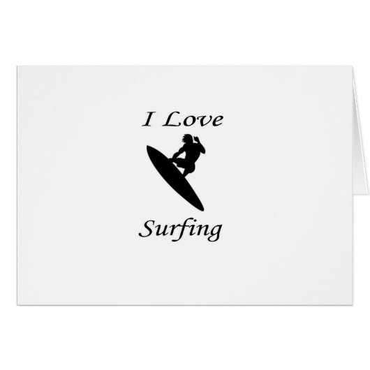 I Love Surfing Cards (Front Horizontal)