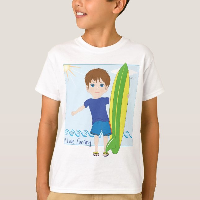 I Love Surfing T-Shirt (Front)