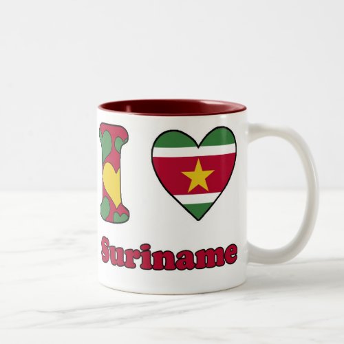 I love Suriname Two_Tone Coffee Mug