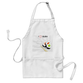I love sushi adult apron