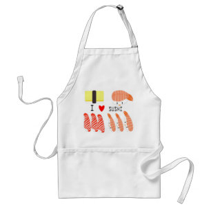 I love Sushi Adult Apron