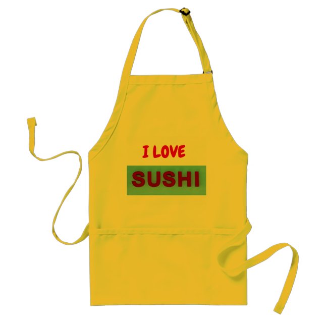 I love Sushi Adult Apron (Front)