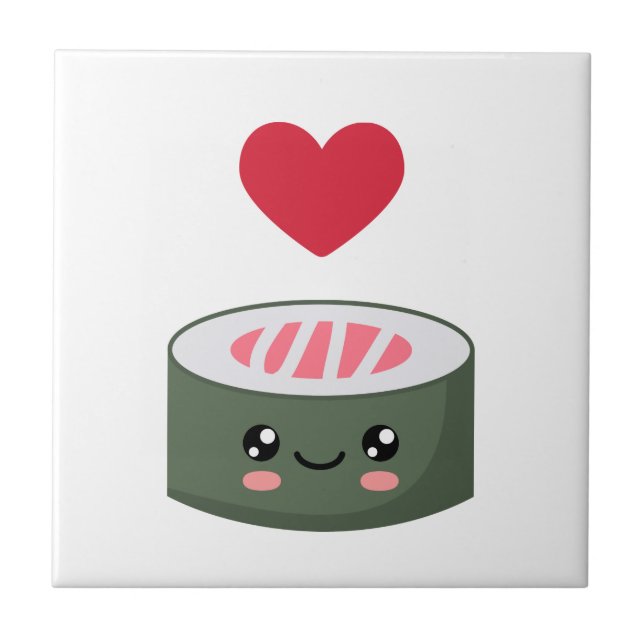 I love Sushi Ceramic Tile (Front)