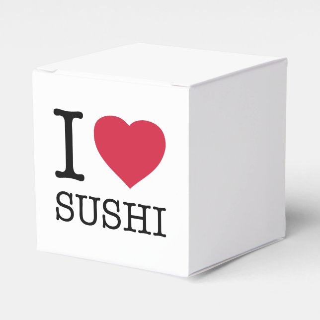 I LOVE SUSHI FAVOR BOXES (Front Side)
